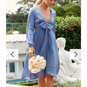 Billy J Starry Nights Dress - Steel Blue - Size 6 (XS)